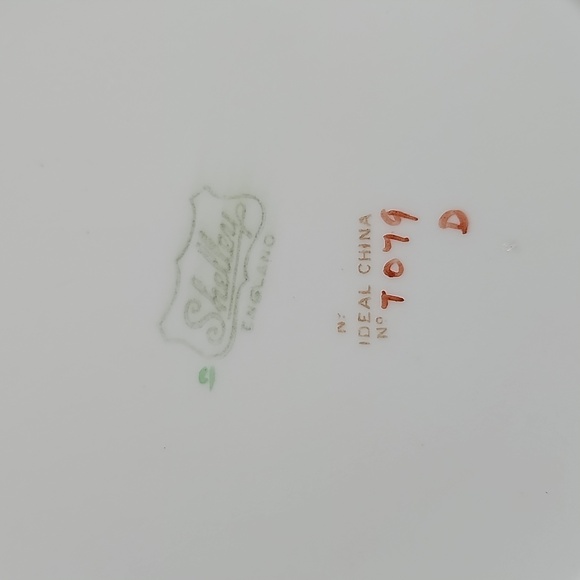 Vintage Shelly Art Deco Plate Cake plate butterflies garden made in England - Picture 5 of 6